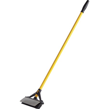 Rubbermaid Commercial Broom w/Squeegee, Double-sided, 44-1/2"L Handle, YW/BK, PK 8 RCP2018807